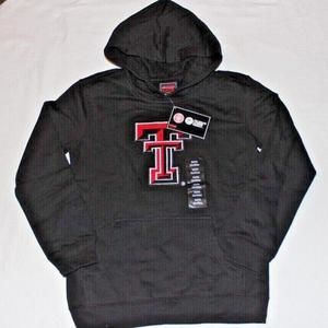 NWT YOUTH SIZE - NCAA TEXAS TECH PULLOVER HOODIE BLACK RED EMBROIDERED LOGO